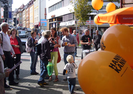 Hannes-Infostand am Ostendplatz