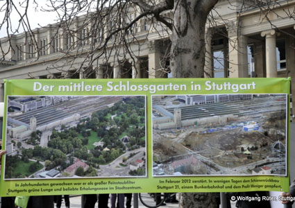 Banner zur Zerstörung des MSG Mitte Februar 2012